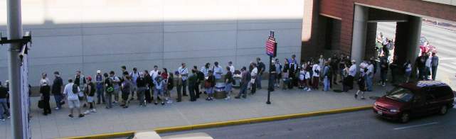 More On-Site Registration line, outside