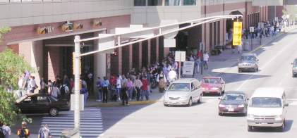 Yet more, On-Site Registration line, inside