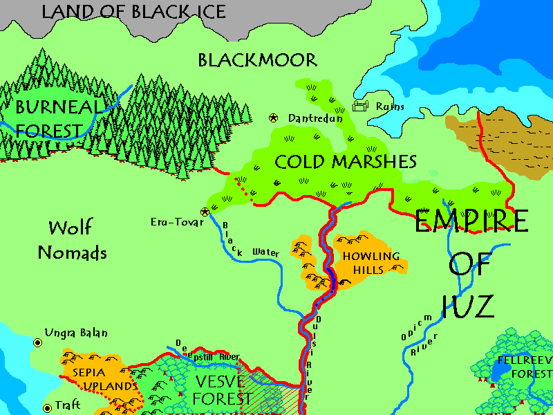 Part of the map of the Flanaess