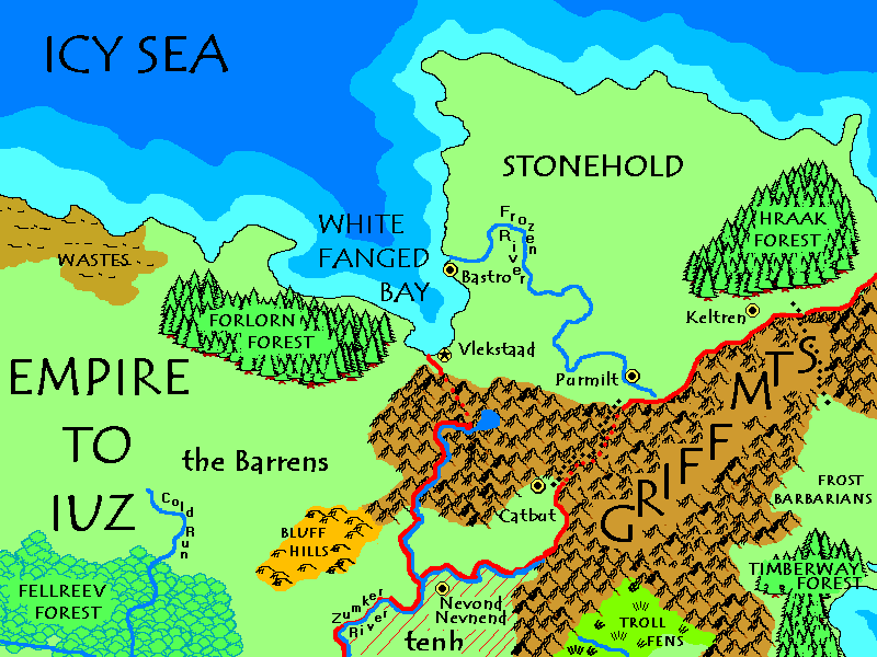 Part of the map of the Flanaess