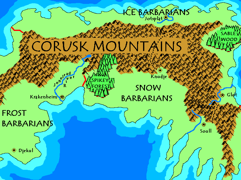 Part of the map of the Flanaess