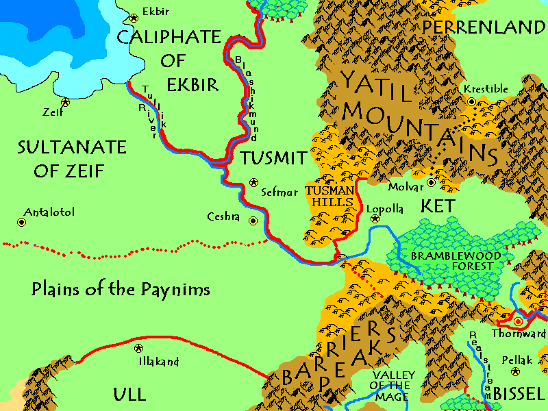 Part of the map of the Flanaess