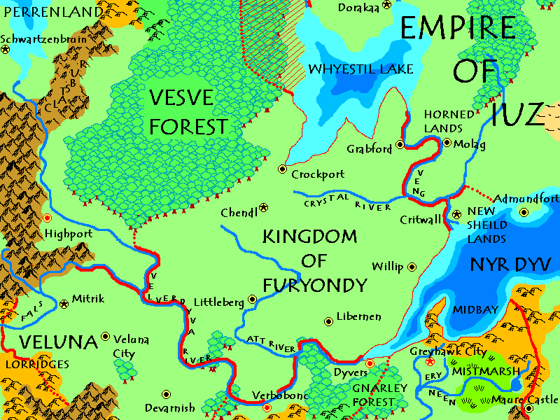 Part of the map of the Flanaess