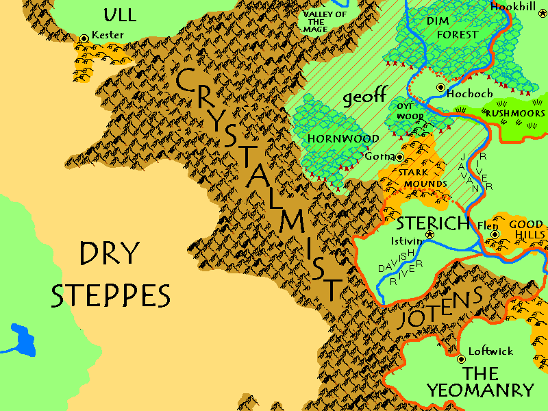 Part of the map of the Flanaess