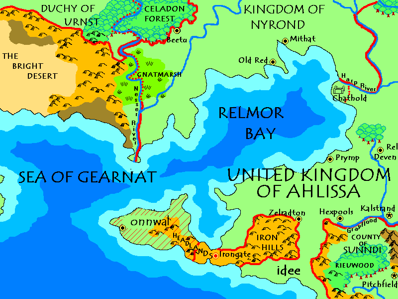 Part of the map of the Flanaess