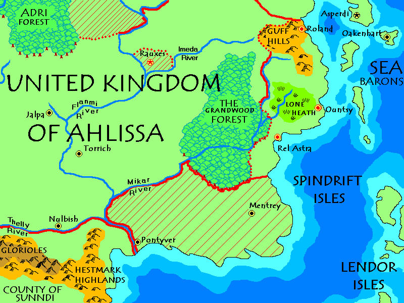 Part of the map of the Flanaess