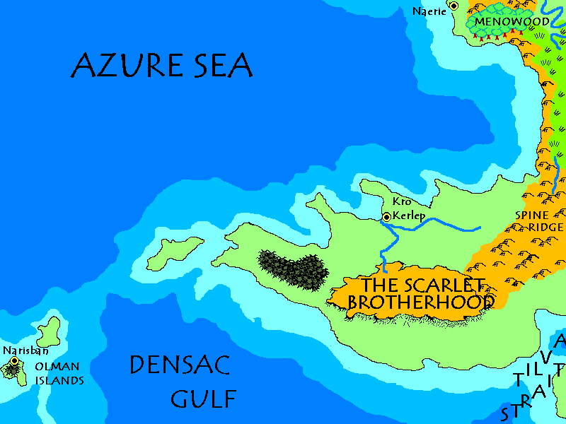 Part of the map of the Flanaess