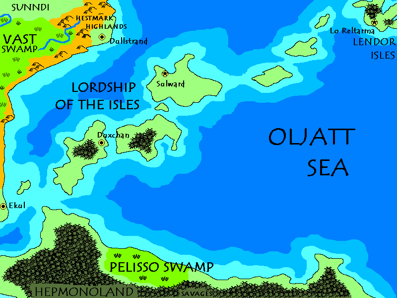 Part of the map of the Flanaess