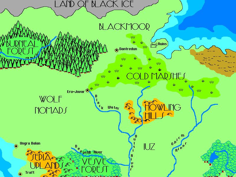 Part of the map of the Flanaess