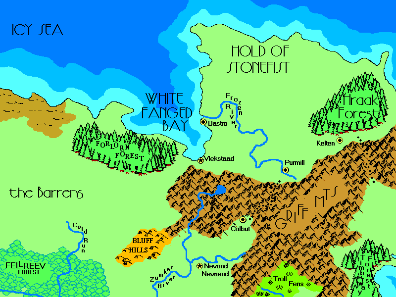 Part of the map of the Flanaess