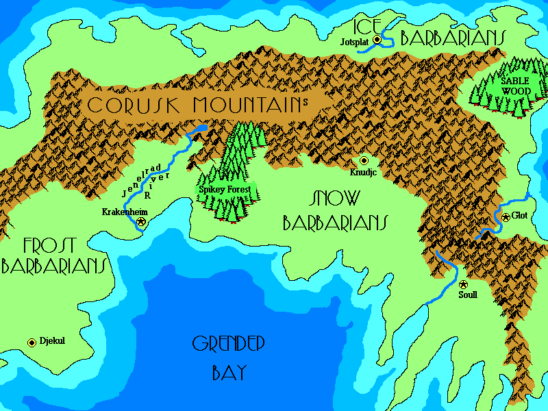 Part of the map of the Flanaess