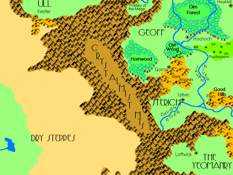 Map of Flanaess, pre Greyhawk Wars