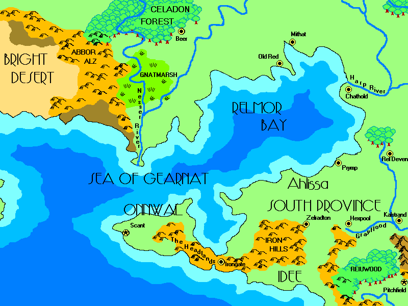 Part of the map of the Flanaess