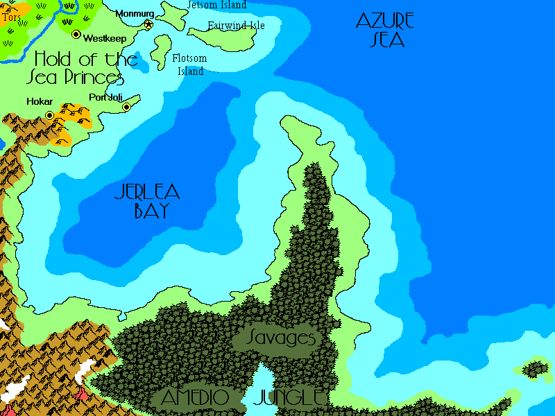 Part of the map of the Flanaess