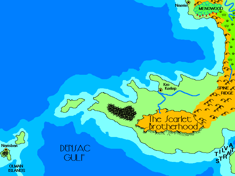 Part of the map of the Flanaess