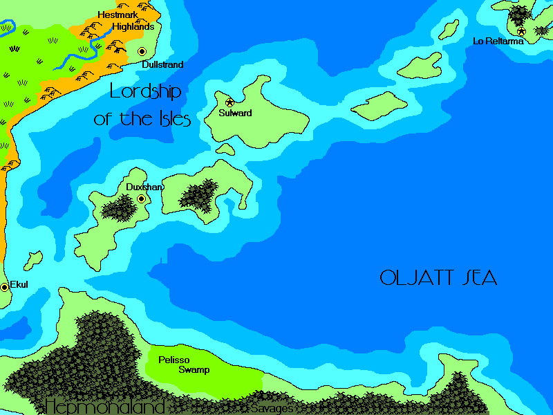 Part of the map of the Flanaess