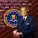Some FBI official with yellow glasses drawn on his face
