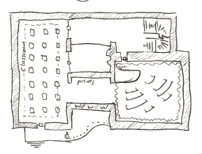 Map of the first floor of the tower