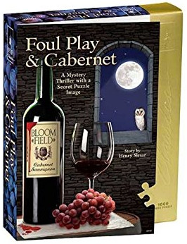 Cover of box for the jigsaw puzzle Foul Play &Cabernet