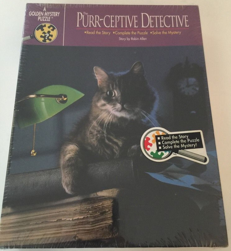 Cover of box for the jigsaw puzzle Purr-ceptive Detective