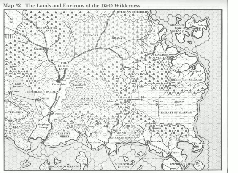 Map from the Dungeons & Dragons Expert Rulebook