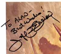 Easley's autograph, reading 'To ALAN - Best Wishes! Jeff Easley'